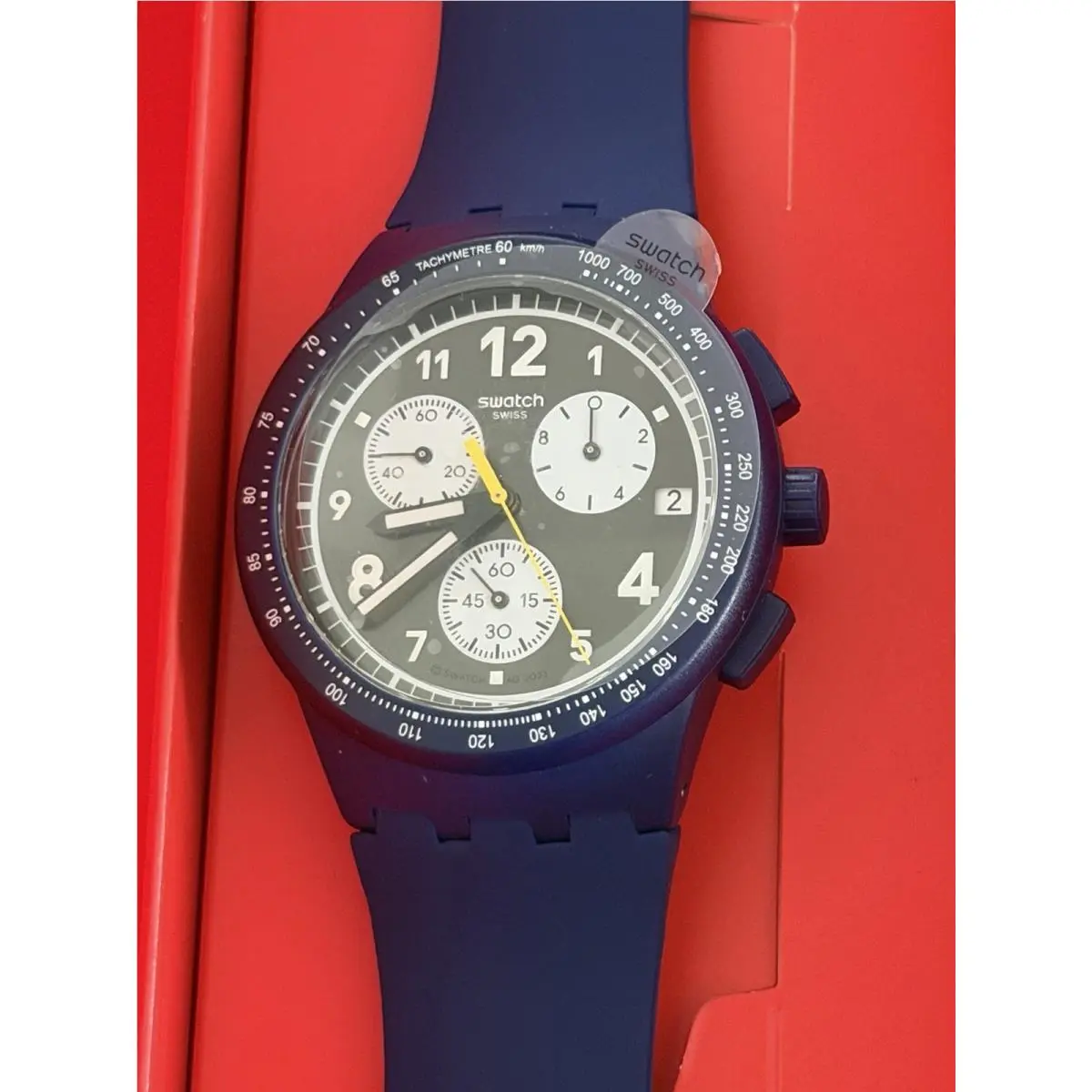Nothing Basic About Blue SUSN418 Chronograph Quartz Watch by Swatch