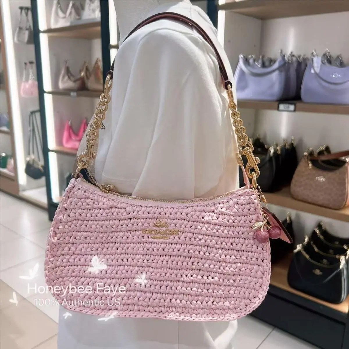 Coach Teri Shoulder Bag Cherry Blossom CBH59 Very Popular