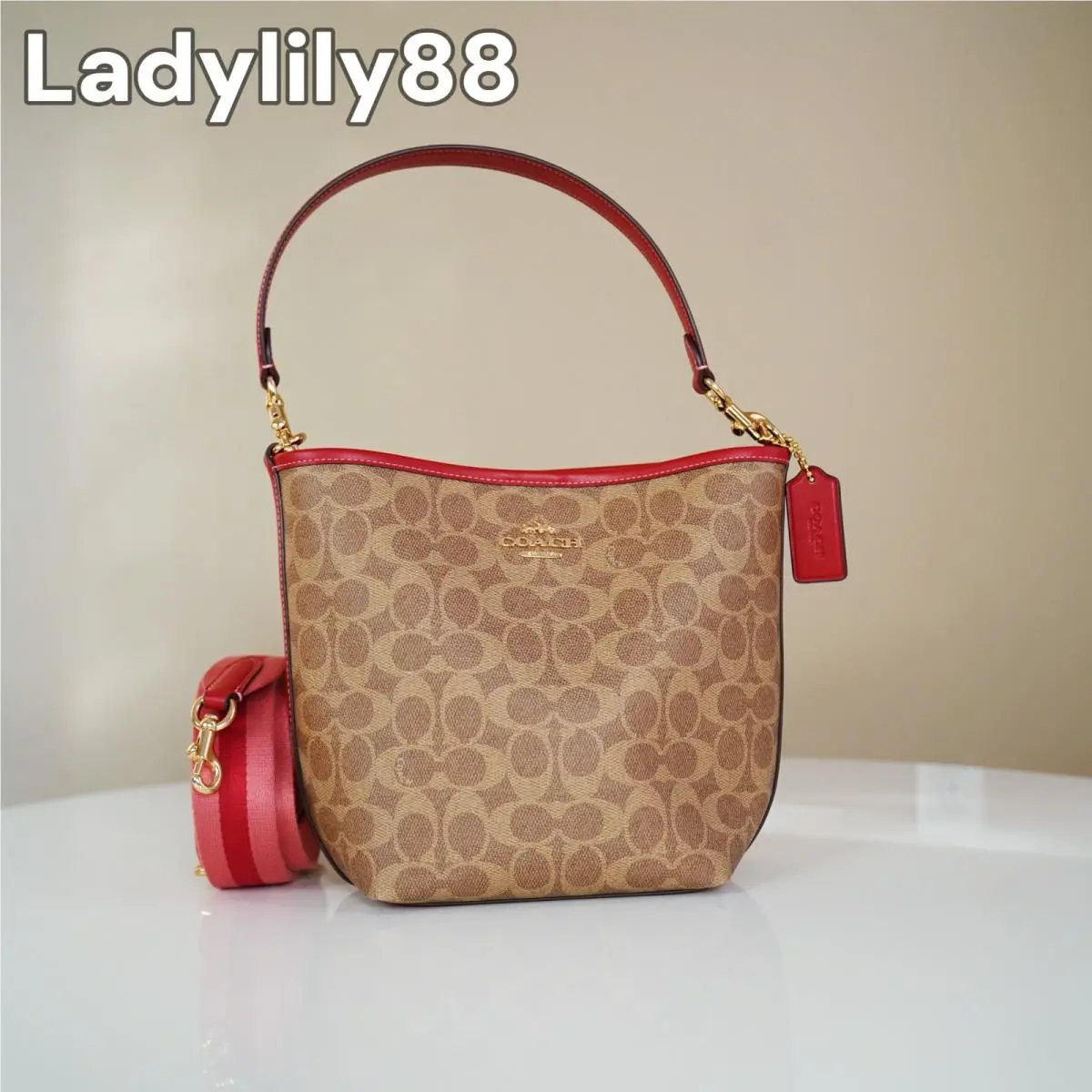 CT800 CAL85 CT801 City Bucket Bag Leather Color Option CAL85 Gold/Tan Multi by Coach
