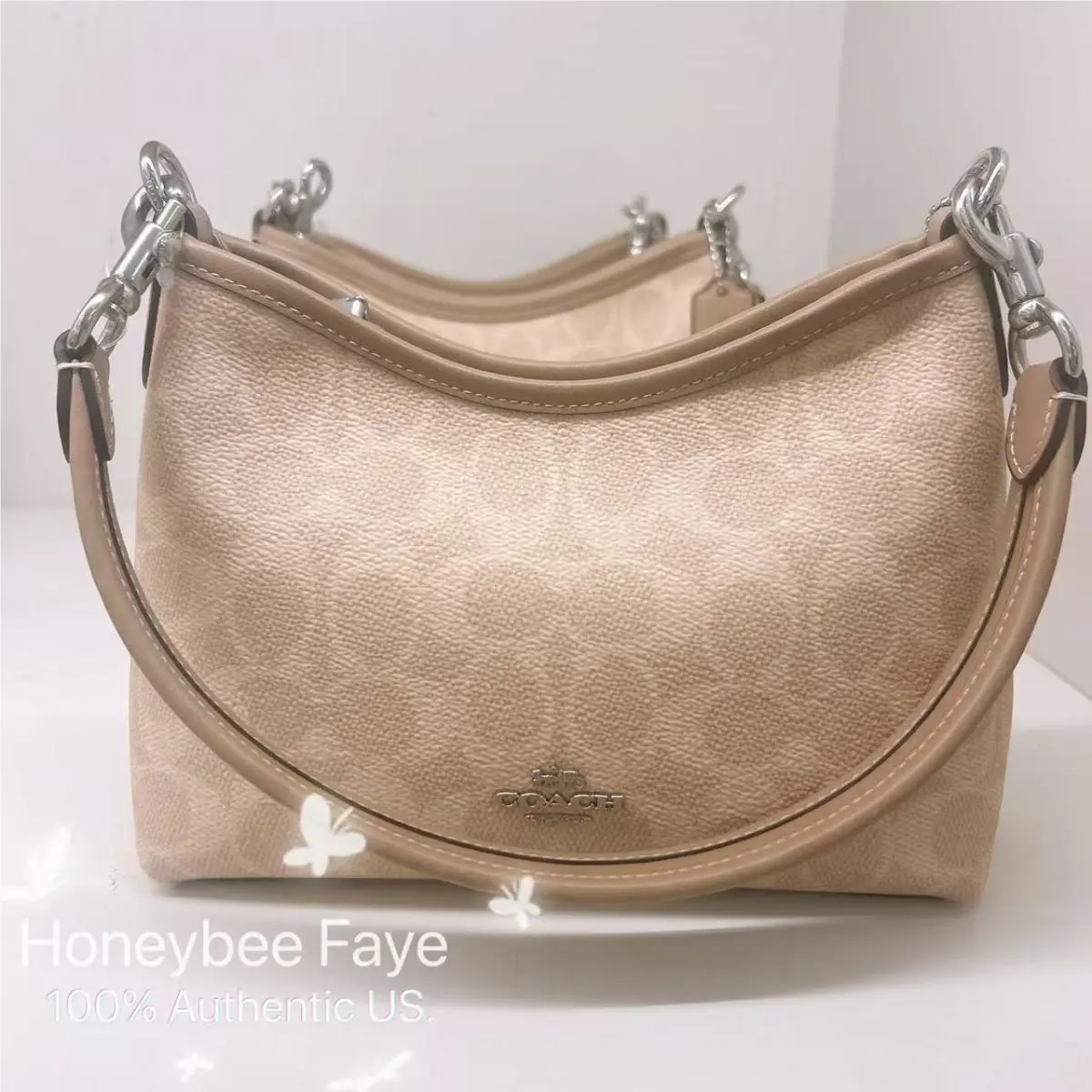 Laurel Small Shoulder Bag CBH68/CBH16/CBI05/CBH15 CBH15 Silver/Sand/Taupe by Coach