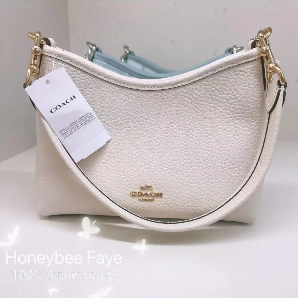 Laurel Small Shoulder Bag CBH68/CBH16/CBI05/CBH15 CBH16 Gold/Chalk by Coach