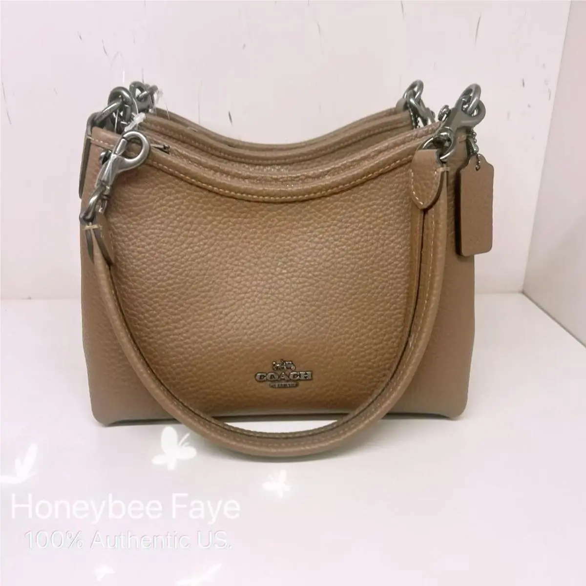 Laurel Small Shoulder Bag CBH68/CBH16/CBI05/CBH15 CBH16 Qb/Dark Stone by Coach