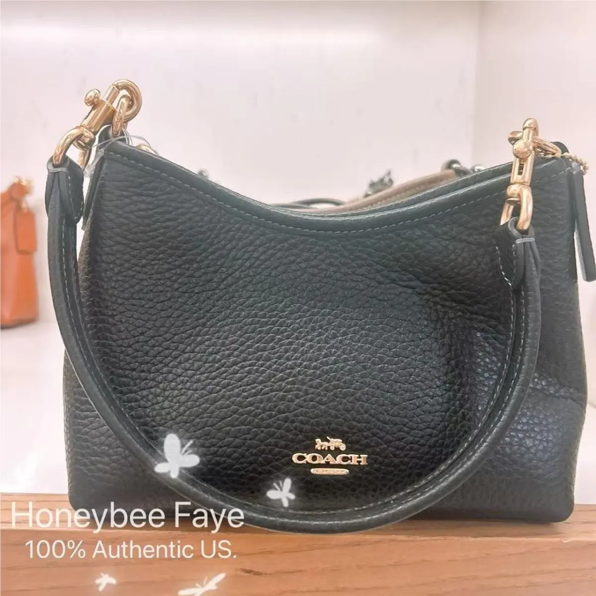 Laurel Small Shoulder Bag CBH68/CBH16/CBI05/CBH15 CBH16 Gold/Black by Coach