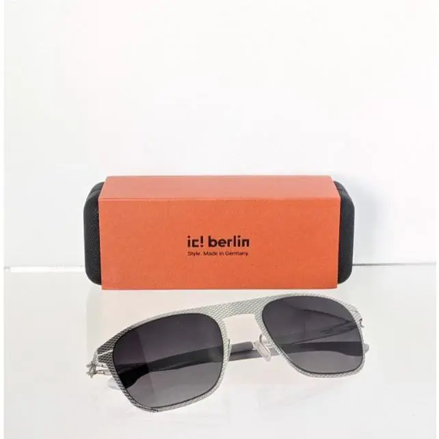 ic Berlin Sunglasses Herzberge Chrome Grid Frame