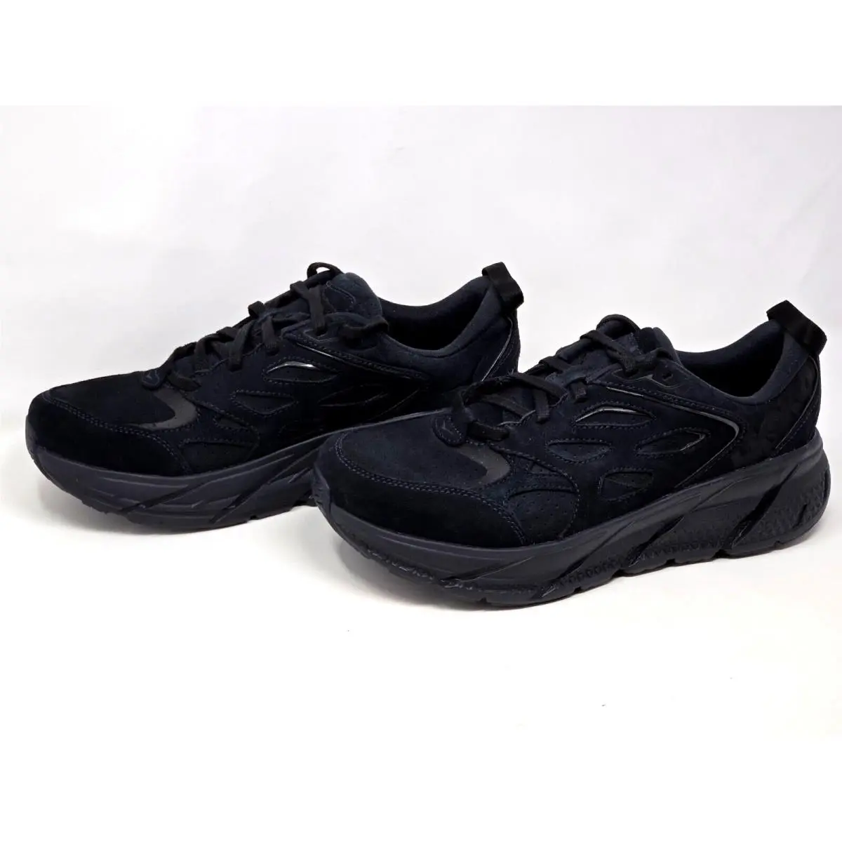 Hoka One One Clifton L Suede Triple Black Mens Multi Size Shoes 1122571 Bblc Nby