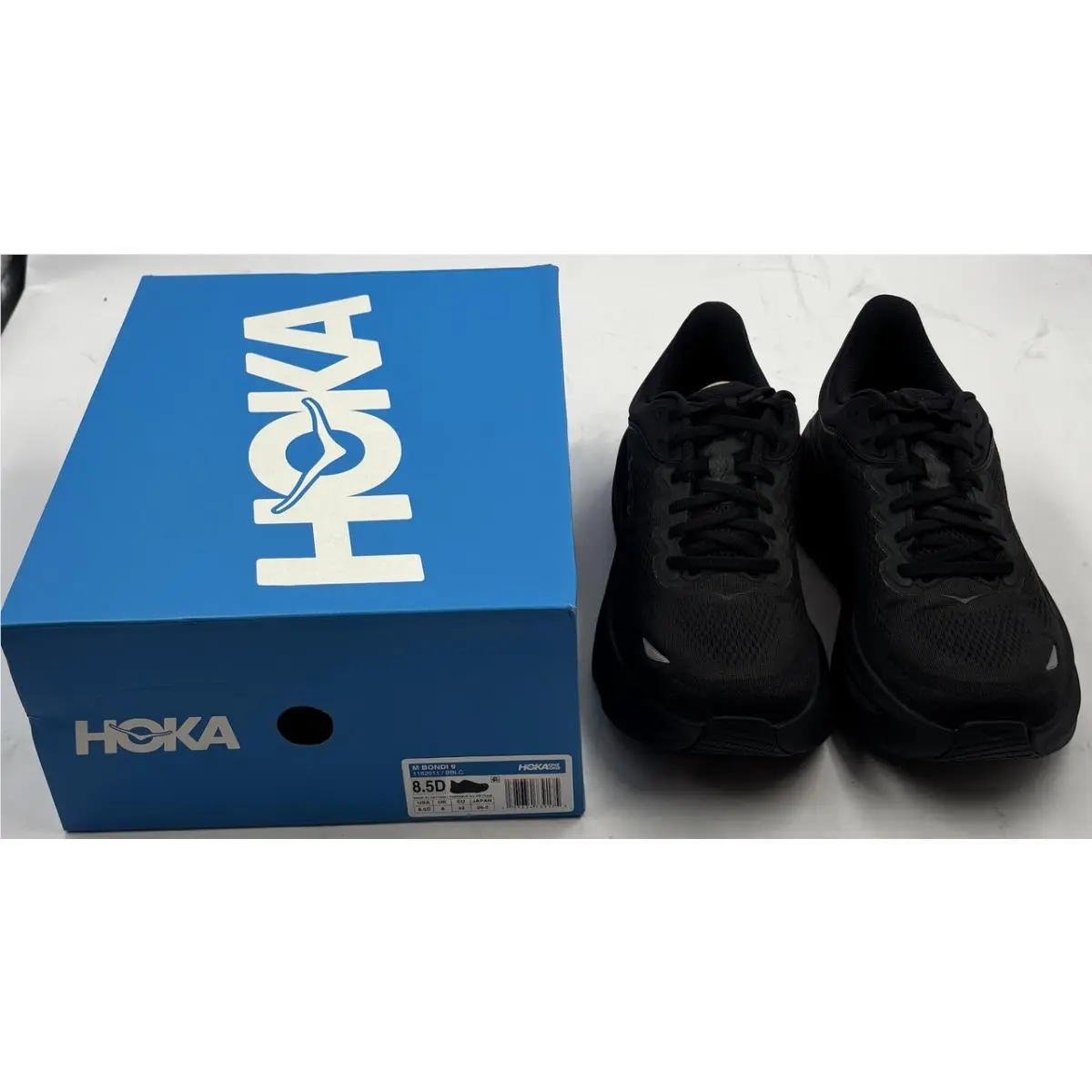 Hoka Bondi 9 1162011 Bblc Mens Size 8.5D Black/black Mesh Cushioned 42