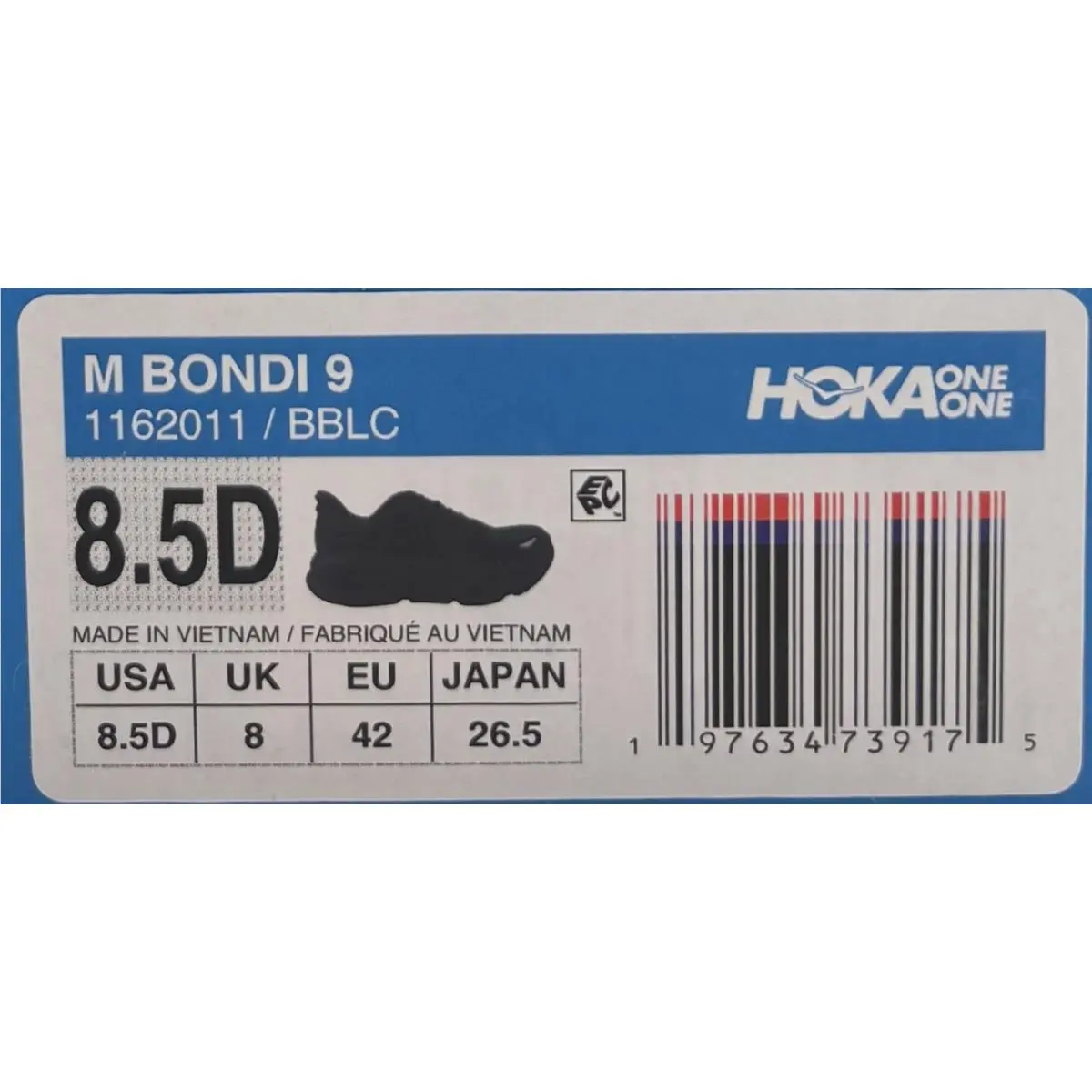 Hoka shoes - Bondi 9 - Bondi - 1162011 - Black (UPC: 197634739175) 1