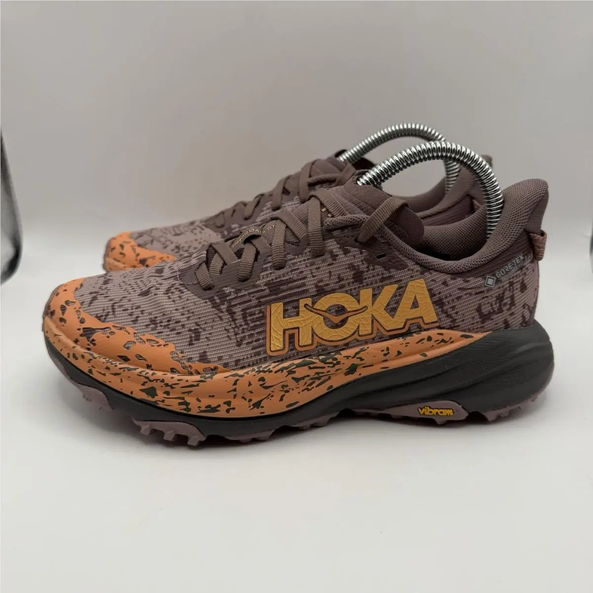 Hoka Speedgoat 6 Gtx Trail Womens Running Shoes Size 7B Purple Orange 1155151
