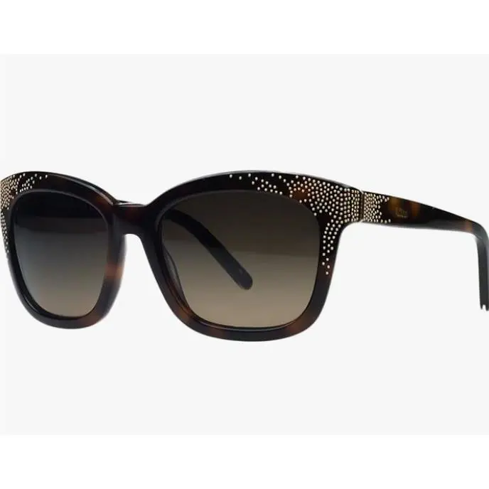 Chloe Women`s 626/S 219 Tortoise Square Sunglasses 55-19-135