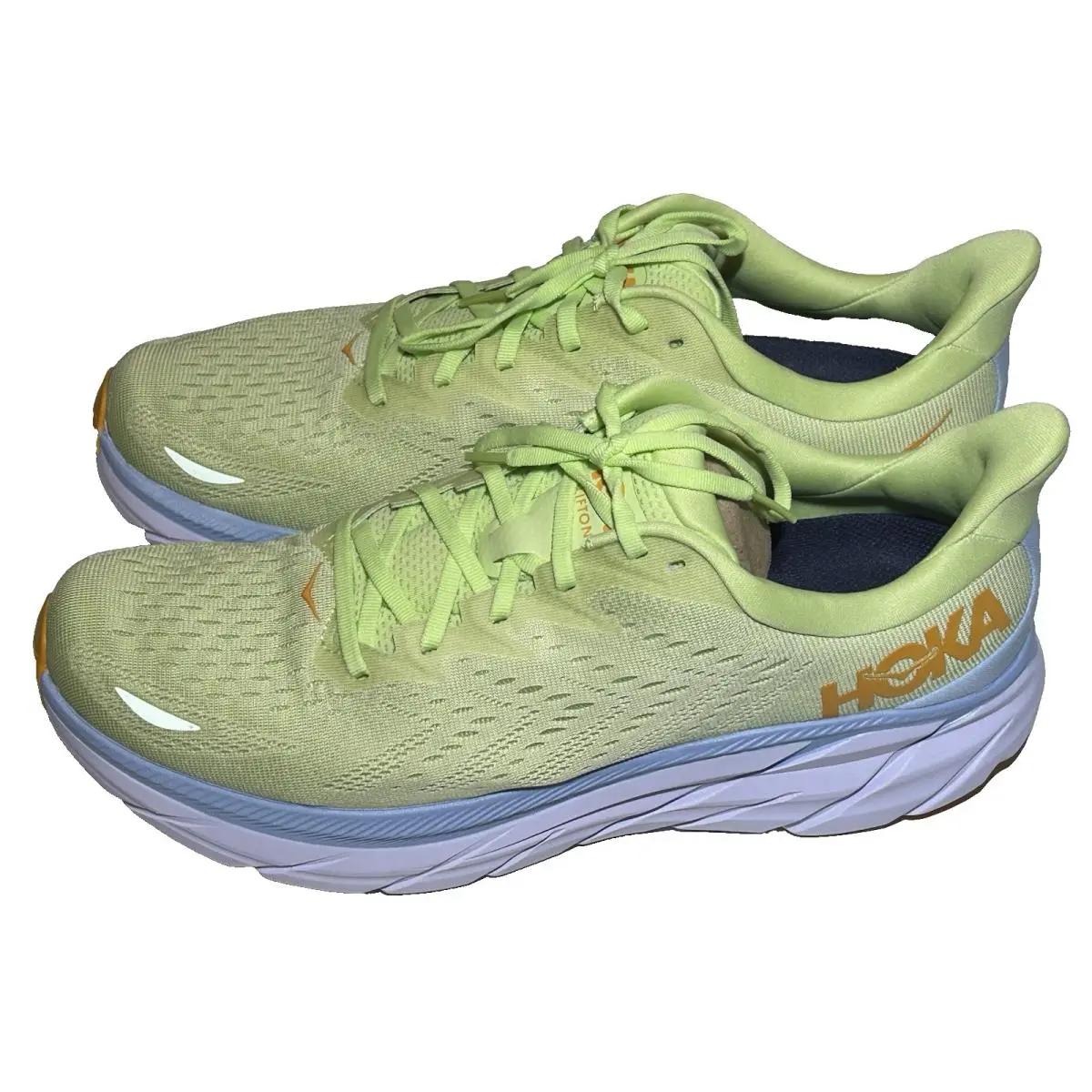 Hoka Clifton 8 Mens Sz 12.5 Running Shoes Sneakers Comfort Butterfly/summer Song