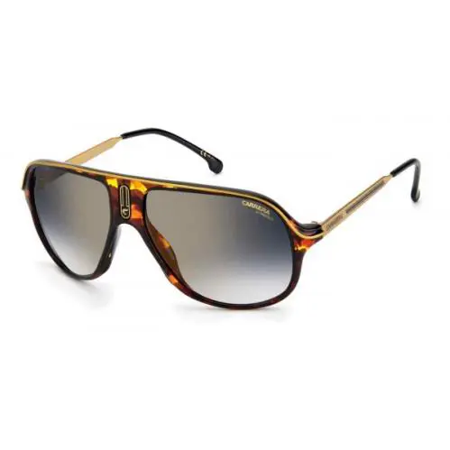 Carrera Havana Gold Mirror Navigator Unisex Sunglasses Safari 65/N 0086/1V 62mm - Frame: Havana Gold, Lens: Gray, Manufacturer: Havana Gold