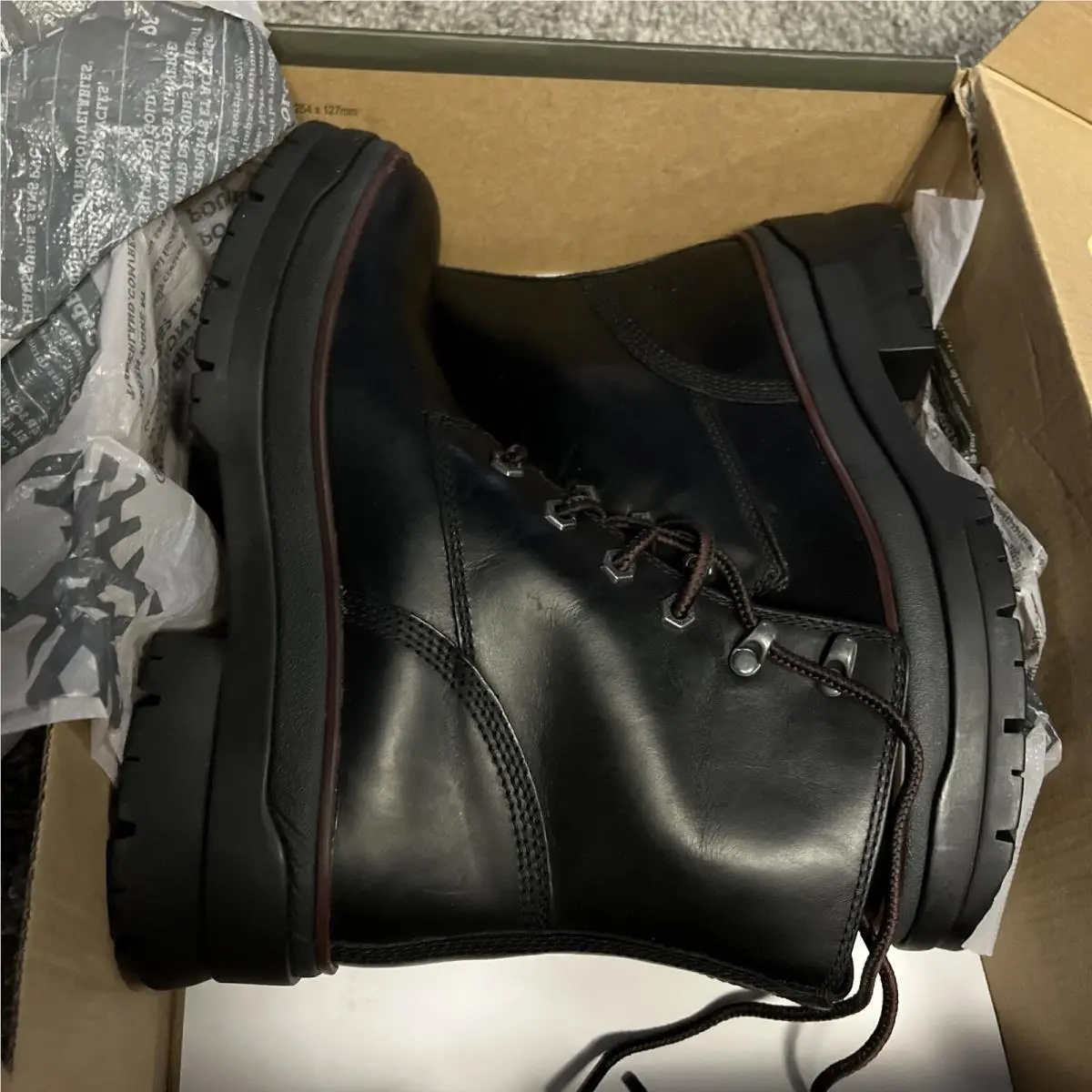 Timberland Malynn EK Waterproof Mid Lace Boot Size 6 Black Full Gra