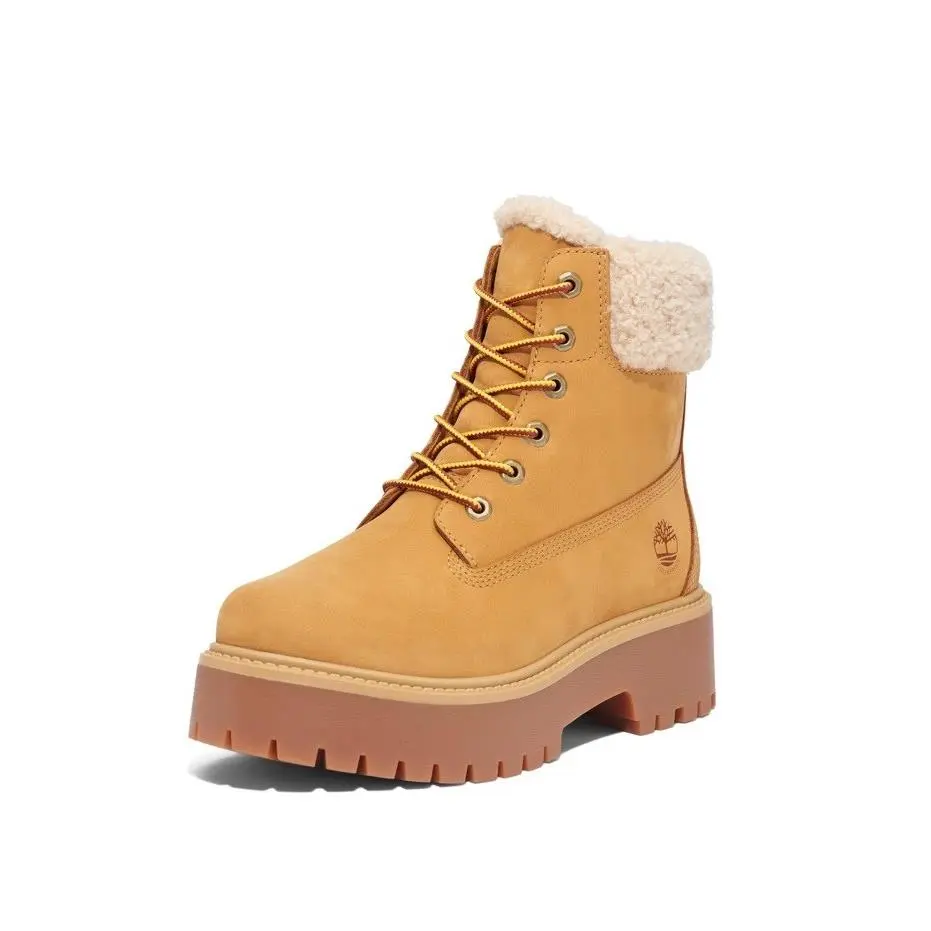 Timberland Women`s Stone Street Mid Warm Lined Waterproof Boot Brown Size 9.5