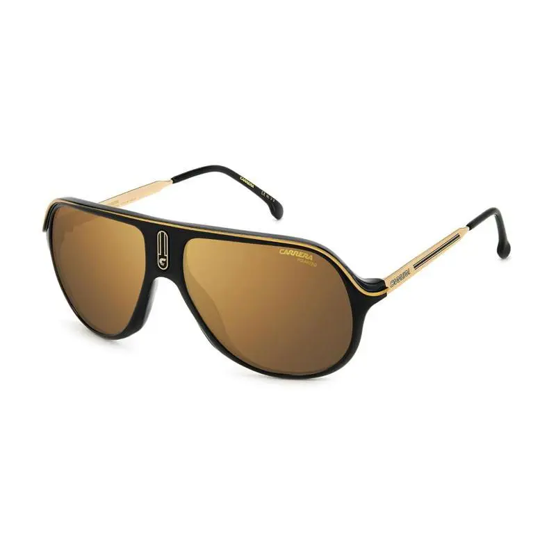 Carrera SAFARI65/N 02M2 YL Black/gold/brown with Gold Mirror Polarized - Frame: Black, Lens: Brown with Gold Mirror Polarized, code: 02M2YL