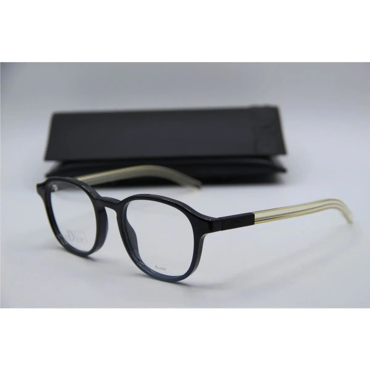 Homme BLACKTIE214 Ooj Black Yellow Eyeglasses W/case 49-20 by Dior