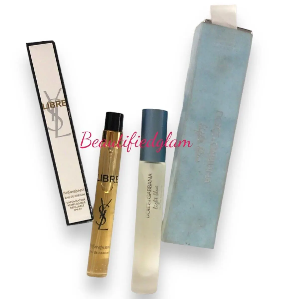 Ysl Libre + Dolce Gabbana Light Blue 2-PC Bundle Travel Spray