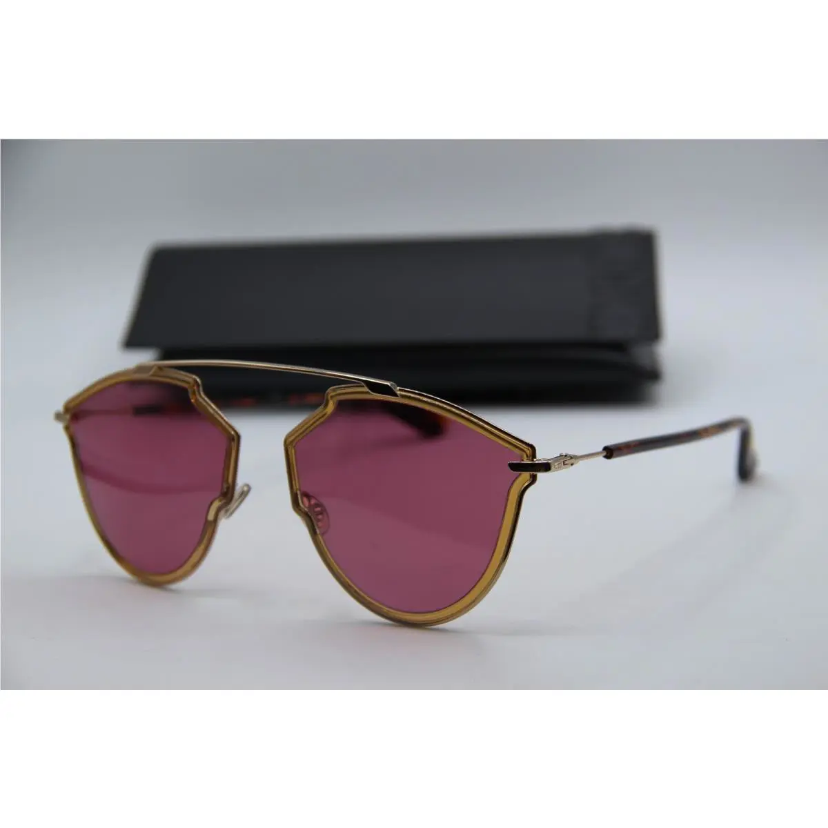 Christian  Doiorsorealrise 001U1 Gold Sunglasses W/case 58-17 by Dior