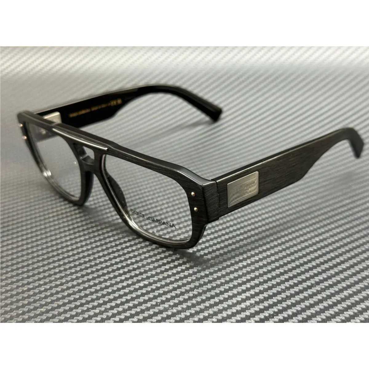 Dolce Gabbana DG3406 2820 Brushed Black Men`s 56 mm Eyeglasses