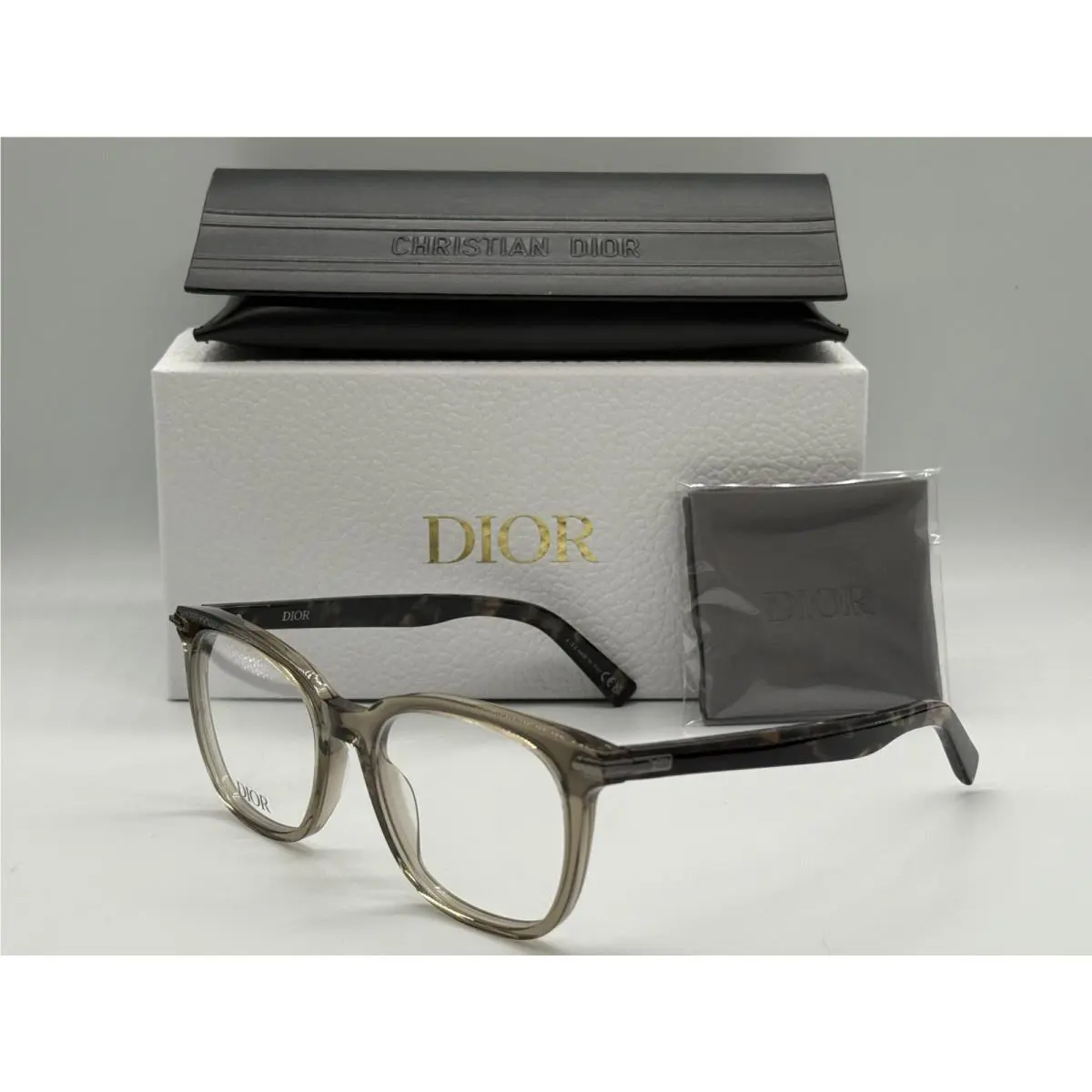 Christian blacksuito S20I 6400 Grey Tortoise Eyeglasses 54-19 by Dior