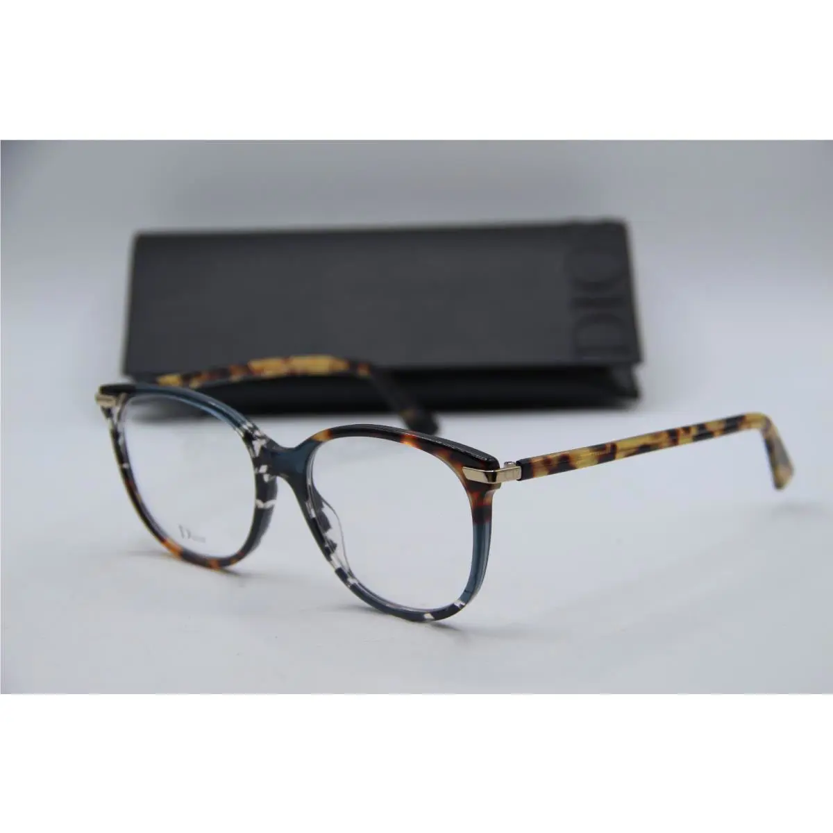 Christian  DIORESSENCE11 Jbw Tort Blue Eyeglasses W/case 53-17 by Dior