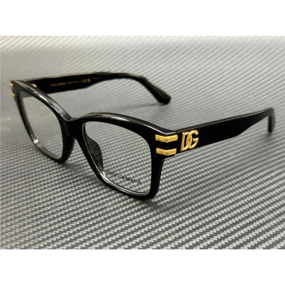 Dolce Gabbana DG3419 501 Black Gold Women`s 54 mm Eyeglasses