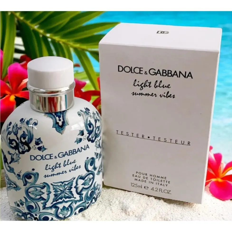 Dolce Gabbana Light Blue Summer Vibes Edt Spray For Men 4.2oz in White Box