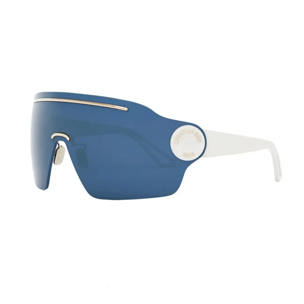 pacific M1U 96B0 Shield Shiny Gold-white/blue Women`s Sunglasses Frame by Dior