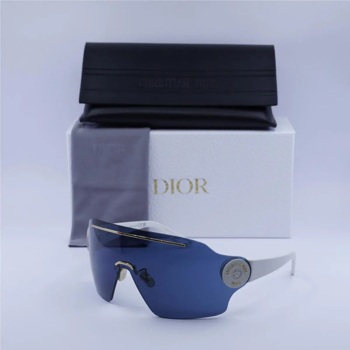 pacific M1U 96B0 Shiny Gold/white/blue 142-0-115 Sunglasses by Dior