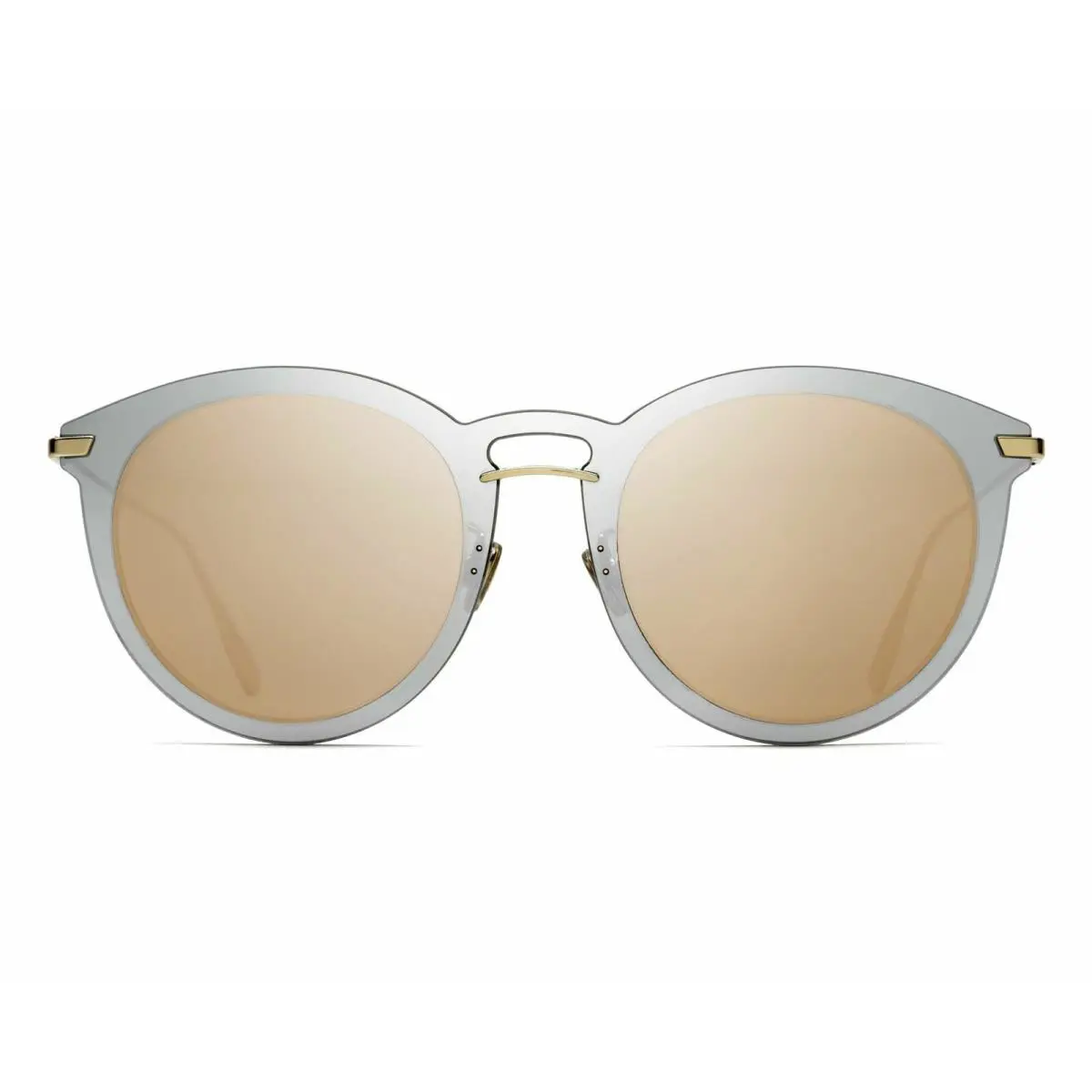 Christian Dior Diorultimef Avbsq Gold Silver / Gold Tinted Sunglasses - Frame: Gold & Silver, Lens: Gold