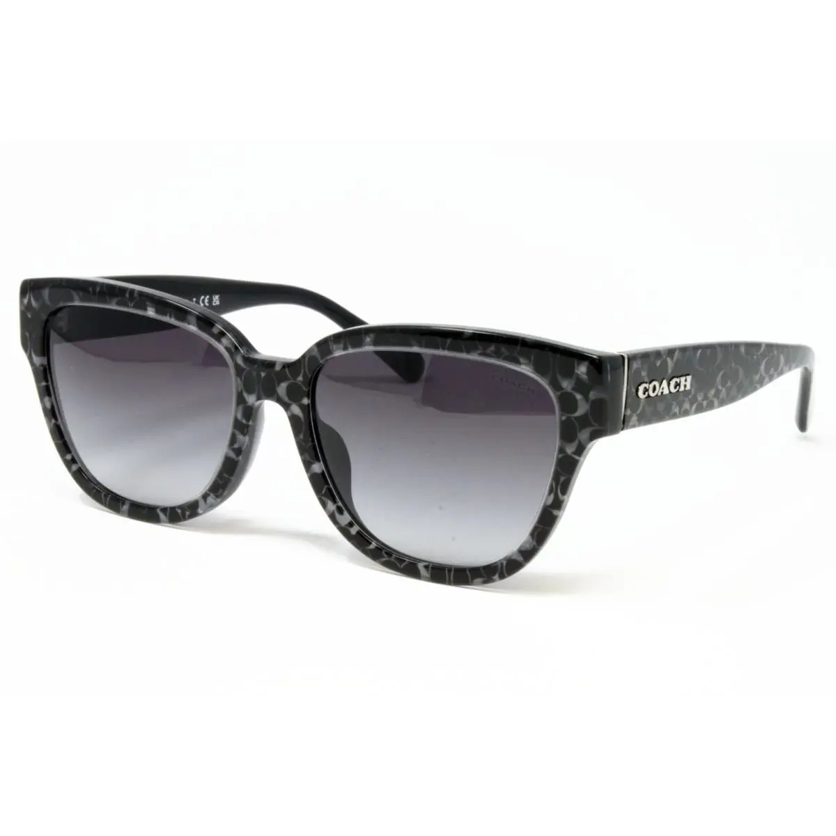 Coach HC8379F-55208G Grey Pearl Signature C 57mm Cat Eye Women`s Sunglasses