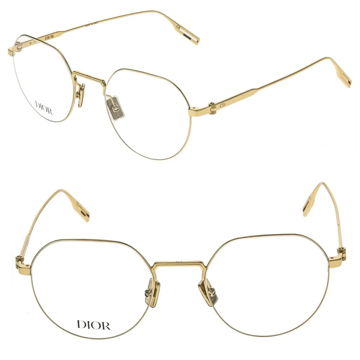 Christian  Neo R3U Gold Metal Round 51mm Optical Eyeglass Neodioro DM50032U by Dior