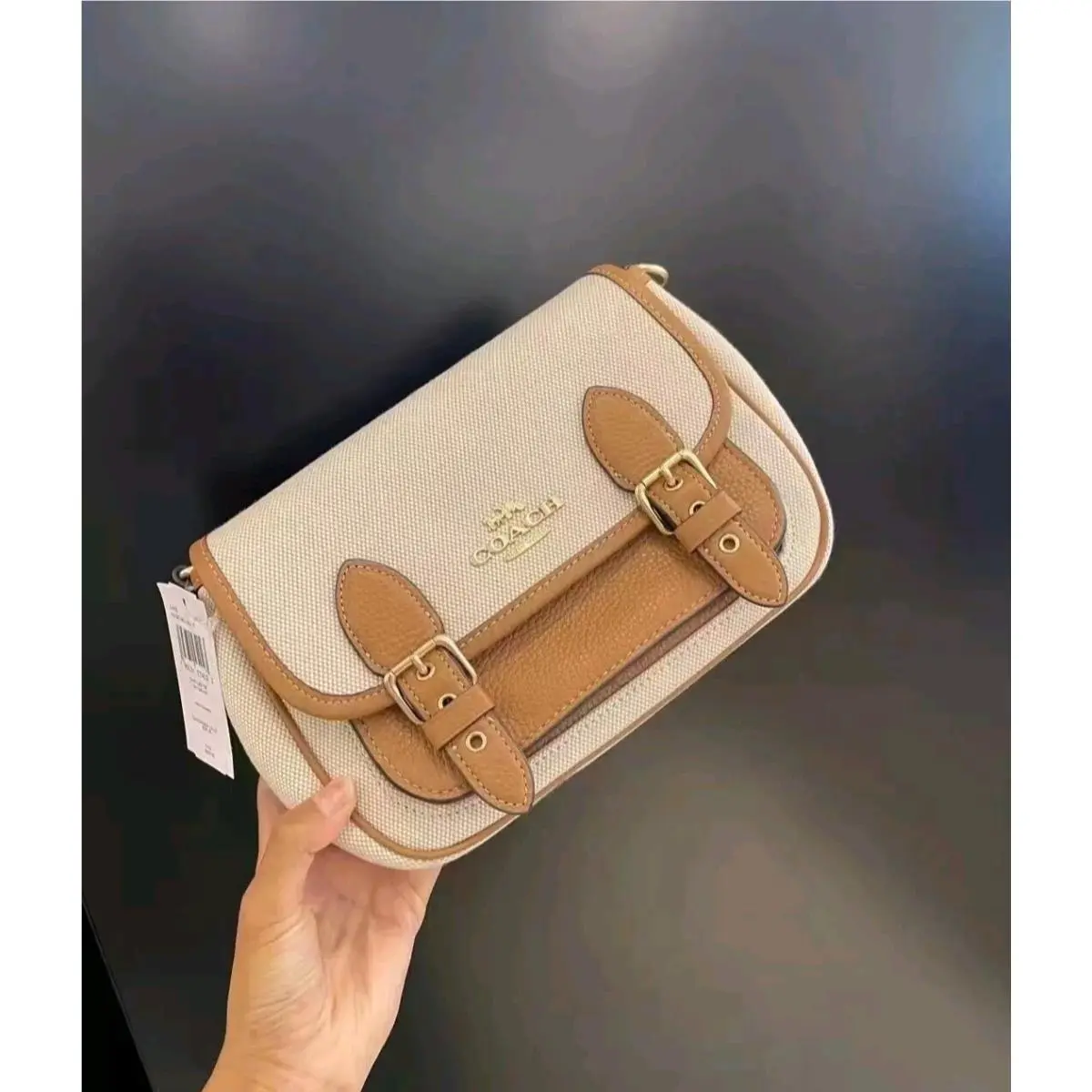 Coach Lucy Crossbody In Signature Canvas/ Pebble Leather