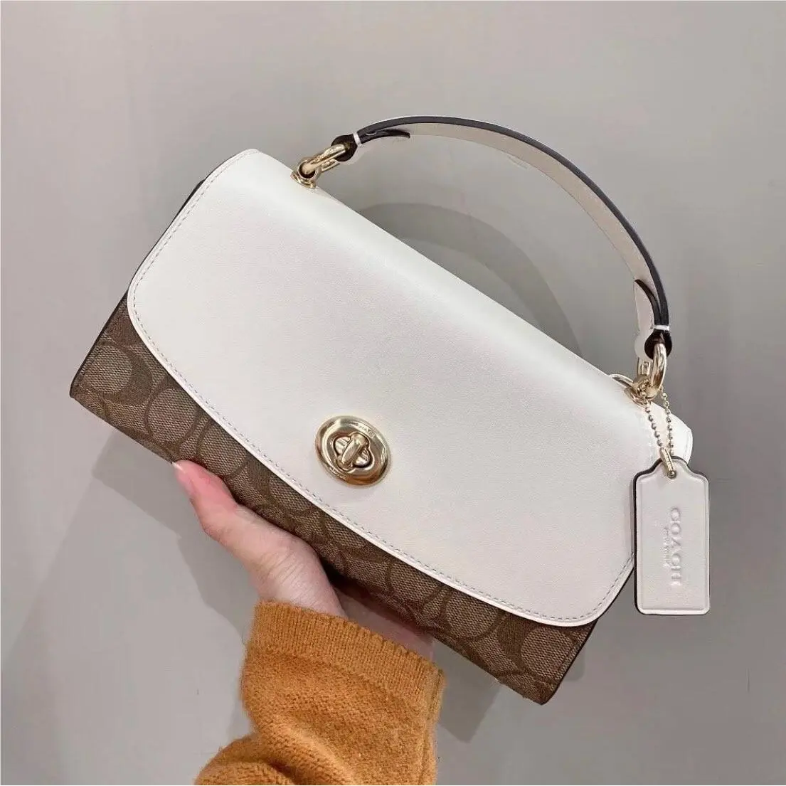 Coach Tilly Satchel 23 In Signature Canvas Top Handle Crossbody