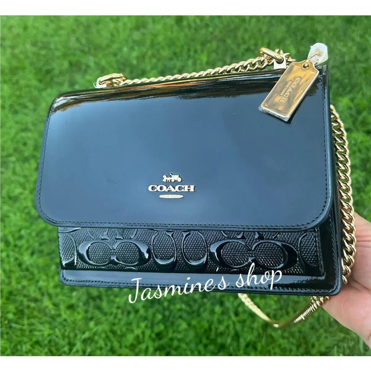 Coach Klare Crossbody Bag In Signature Leather CV397 Gold/black