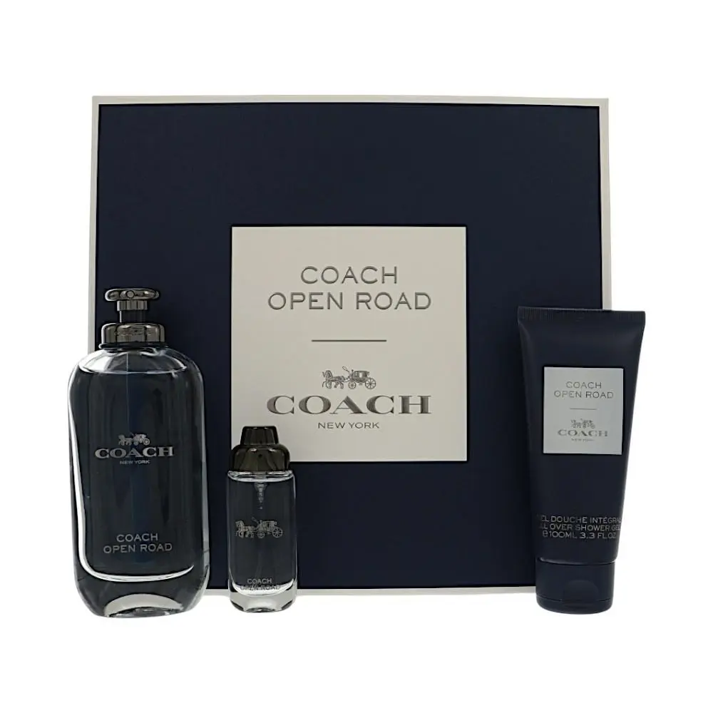 Coach Open Road by Coach Gift Set For Men 3 Piece Set For Men: 3.3 Oz Eau De