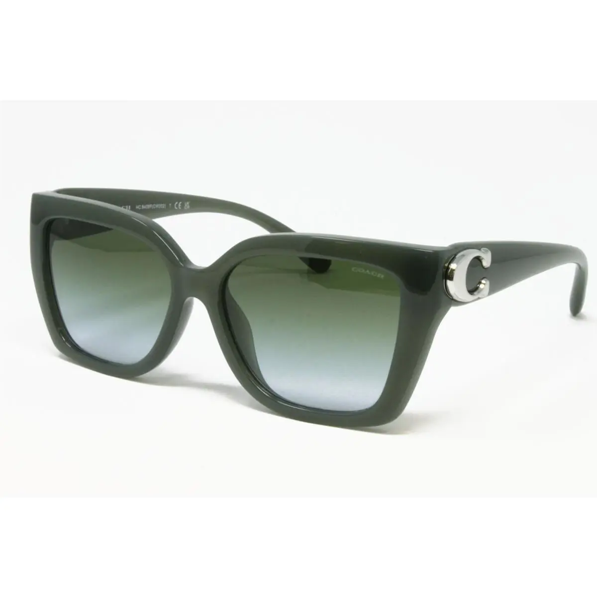 Coach HC8408F-584017 Milky Moss 57mm Cat Eye Plastic Women`s Sunglasses