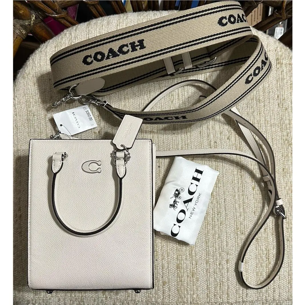 Coach Tote 16 Crossgrain Handbag w/ Canvas Bag CJ795 - Free S H