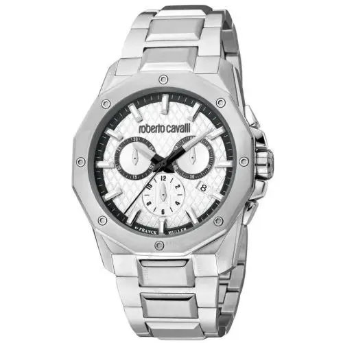 Roberto Cavalli by Franck Muller Men`s RV1G170M0051 Chrono Date Steel Watch