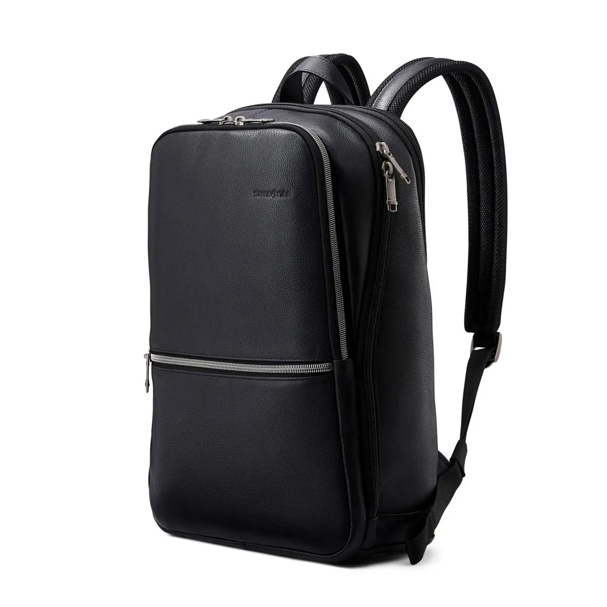 Classic Leather Slim Backpack Black by Samsonite