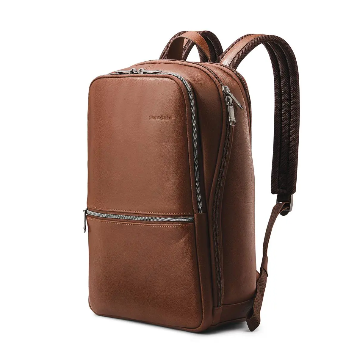Classic Leather Slim Backpack Brown by Samsonite