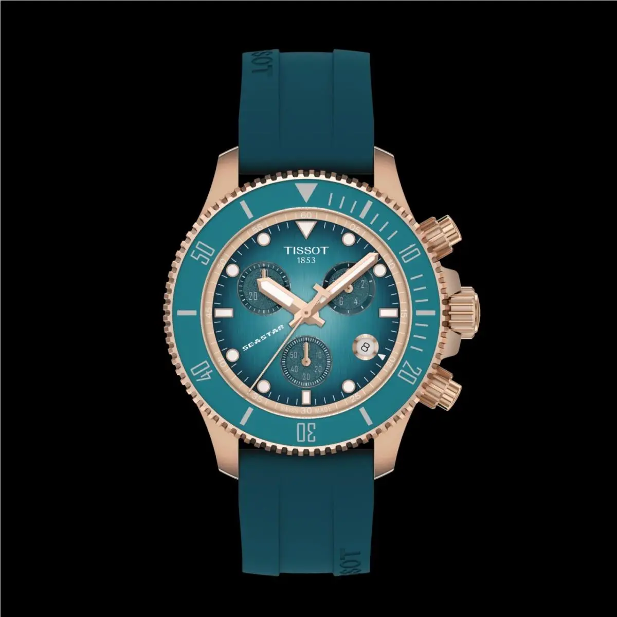 Seastar 1000 Quartz Chronograph 38mm Turquoise Dial T120.217.37.041.00 by Tissot
