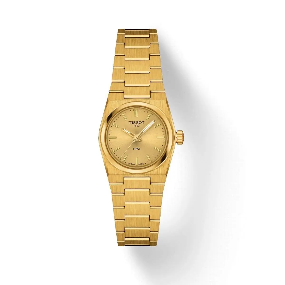 Tissot Prx 25mm Champagne Dial Yellow Gold Women`s Watch T1370103302100