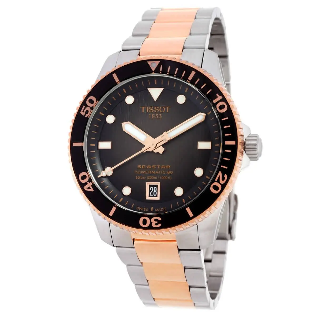Tissot Seastar 1000 Automatic Graded Grey-black Dial Watch T1208072205101