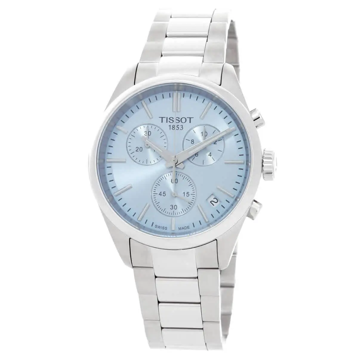 Tissot PR 100 Chronograph Quartz Ice Blue Dial Men`s Watch T150.417.11.351.00