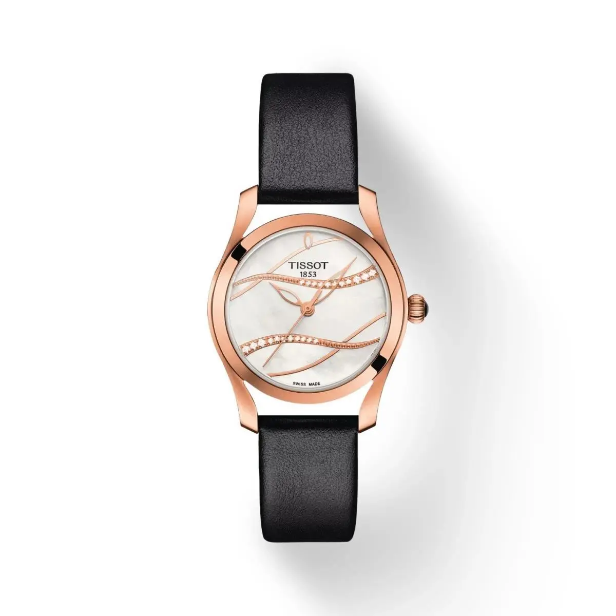 T-wave Mother of Pearl Dial Rose Gold Ladies Watch T1122103611100 by Tissot