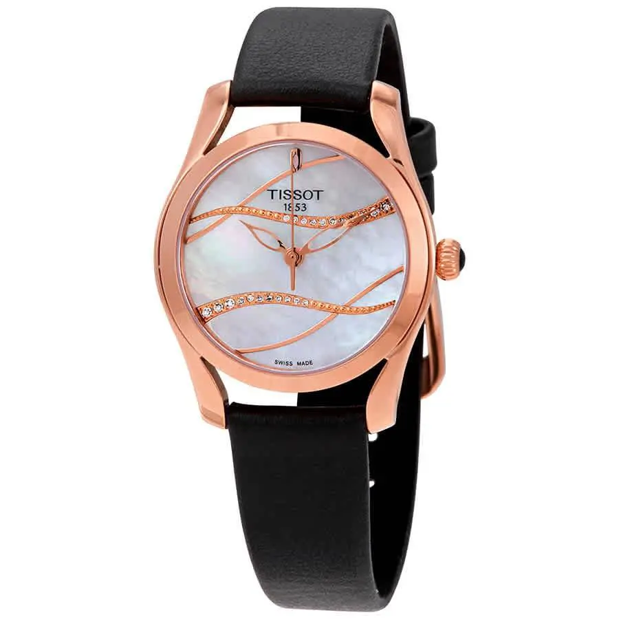 Tissot T-wave White Mop Diamond Dial Ladies Watch T112.210.36.111.00