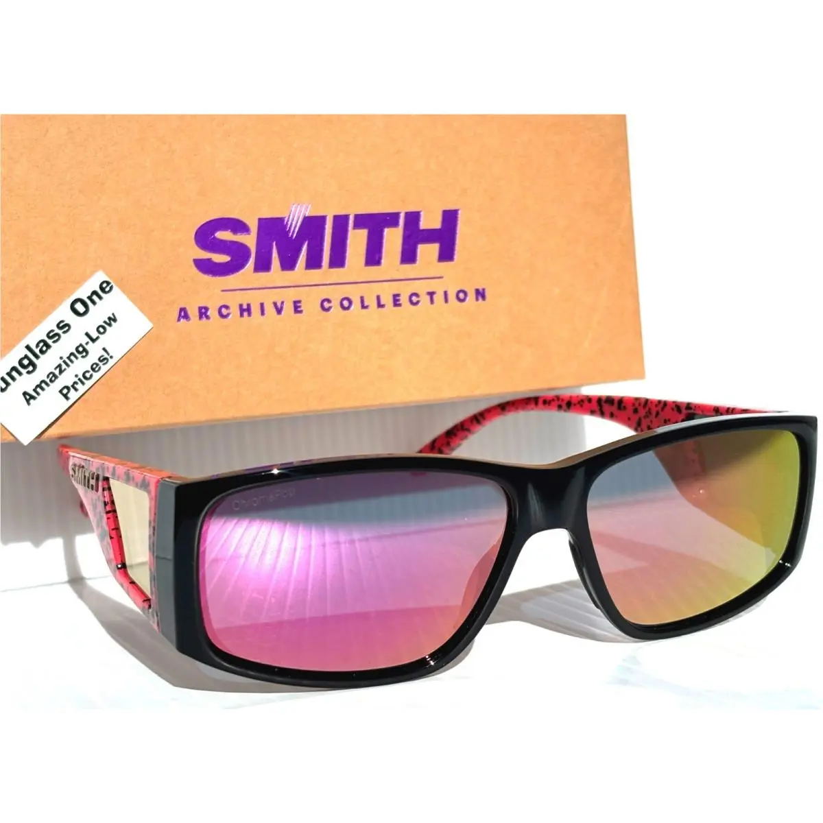 Smith Optics Monroe Peak Wild Child Black Red Chromapop Violet Mirror Sunglass