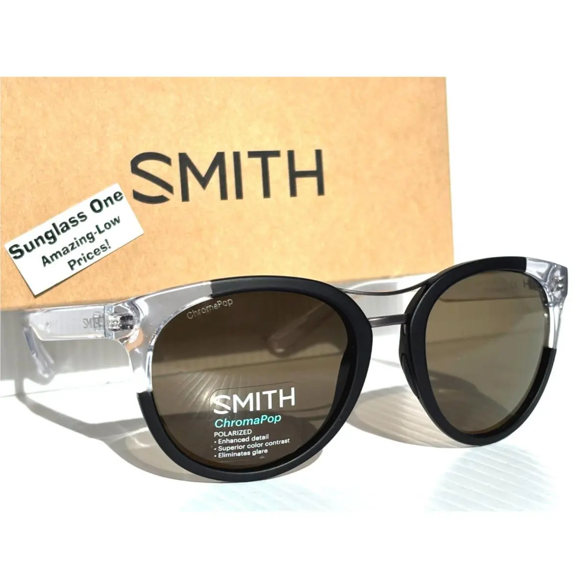 Smith Optics Bridgetown Matte Black Crystal Chromapop Polarized Brown Sunglass