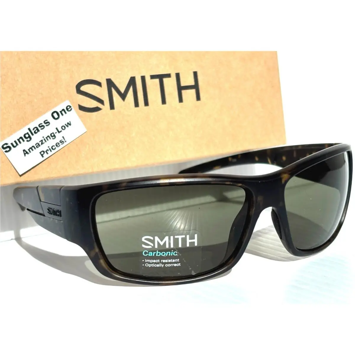 Smith Optics Frontman Dark Tortoise Carbonic Gray Green Sunglass