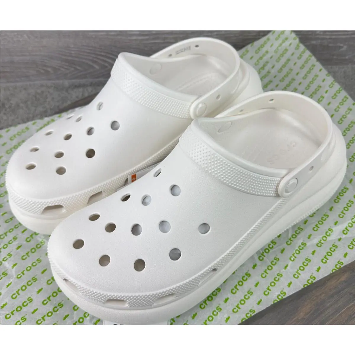 Crocs Classic Crush Platform Clog White Mens 11 Women’s 13 207521-100